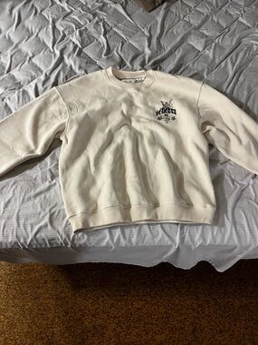 Men's Cream Graphic Crewneck Sweatshirt